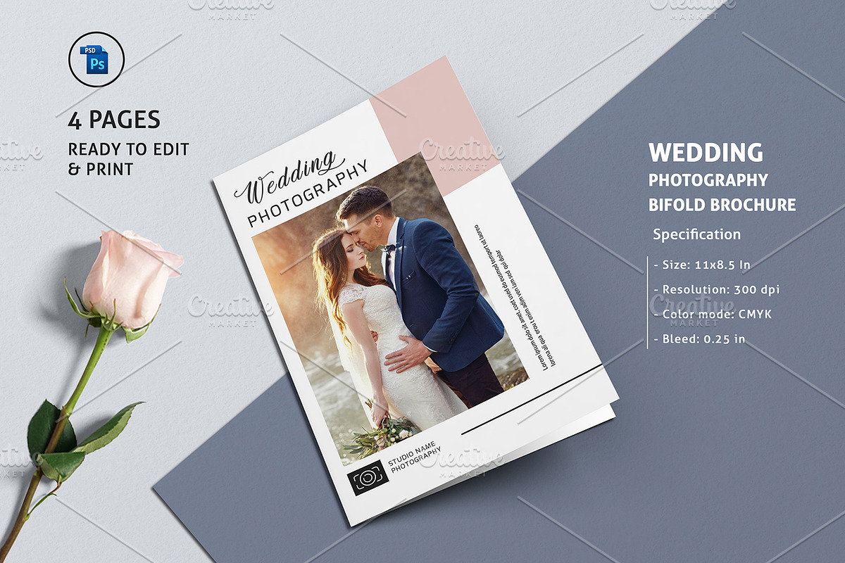Wedding Photography Brochure V907 in Brochure Templates - product preview 8