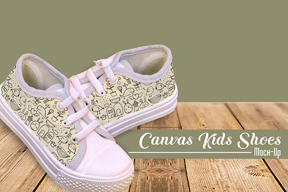 Canvas kids shoes mock-up in Product Mockups - product preview 1