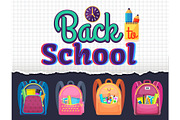 Colored School Backpack Back to