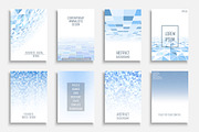 Blue mosaic digital covers,brochures