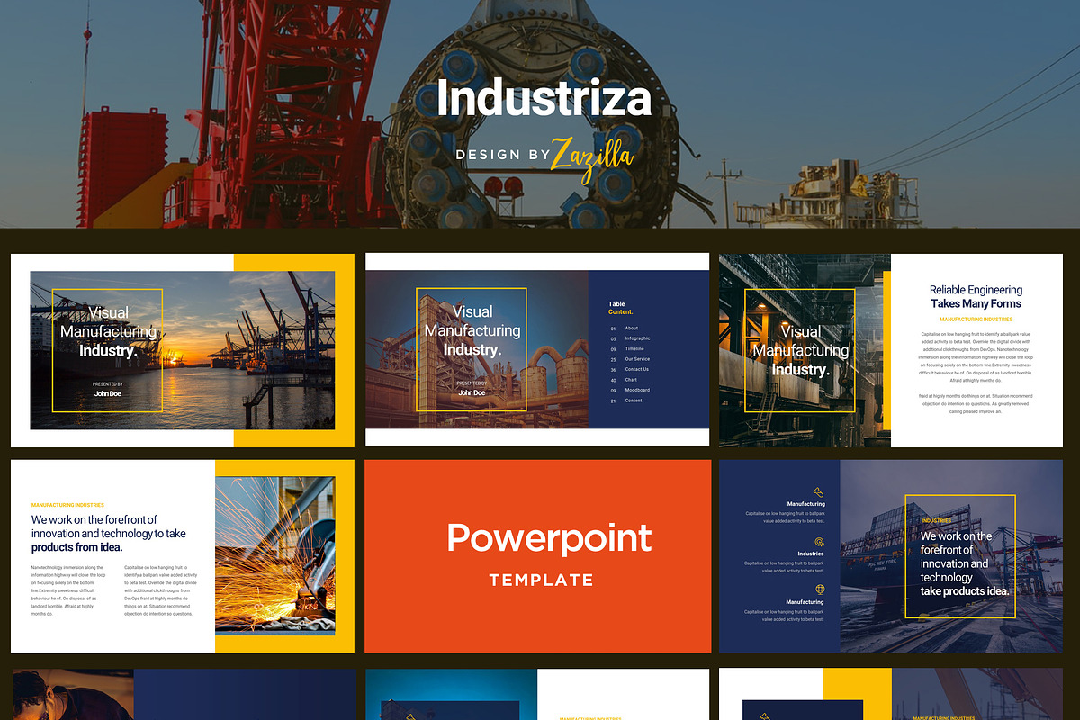 Industriza -  Industrial Powerpoint in PowerPoint Templates - product preview 8