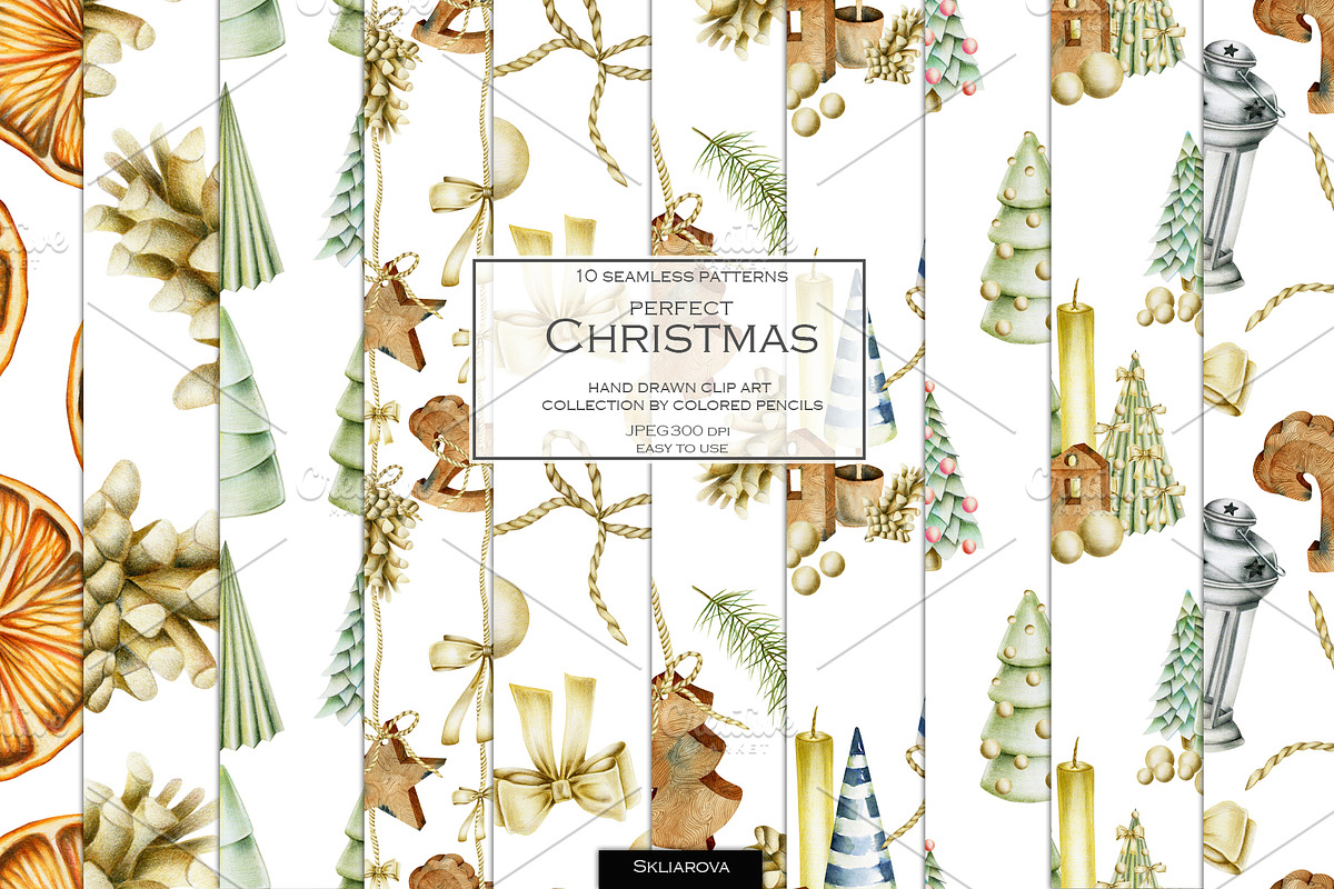 Perfect Christmas. 10 patterns. in Patterns - product preview 8