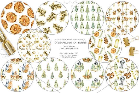 Perfect Christmas. 10 patterns. in Patterns - product preview 1