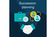 Succession planning flat vector icon