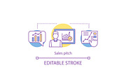 Sales pitch concept icon