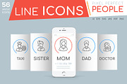 People - Line Icons Collection