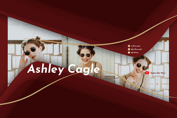 Beauty Vlogger Youtube Channel Art in YouTube Templates - product preview 9