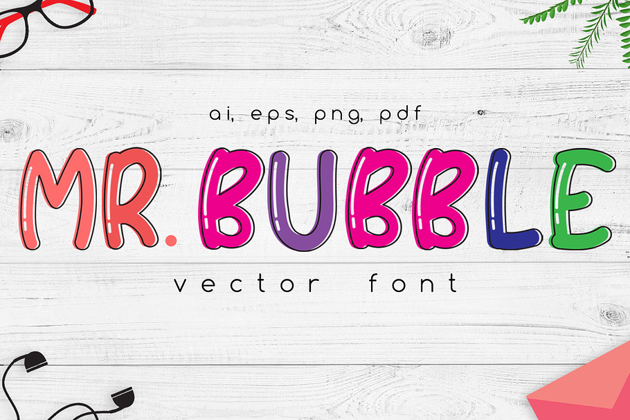 Cute Bubble Vector Font