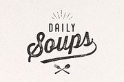 Daily Soups, Lettering. Wall decor