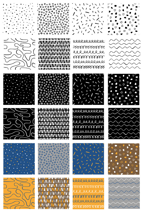 Hand drawn patterns in Patterns - product preview 5