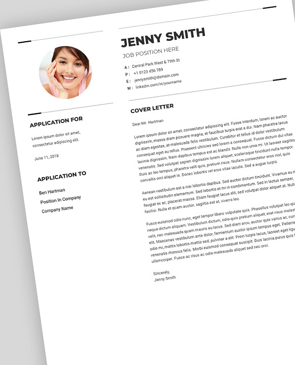 Resume Template, CV, Google Docs in Resume Templates - product preview 2