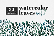 Watercolor Leaves | 35 Pc. Set