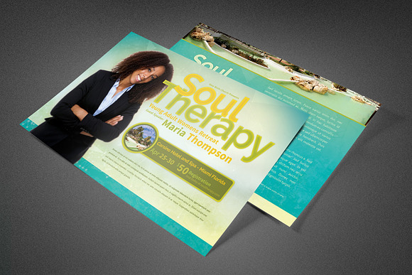 Soul Therapy Church Postcard in Postcard Templates - product preview 1