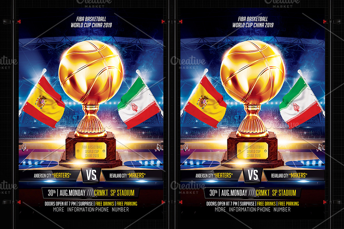 FIBA 2019 Basketball World Cup in Flyer Templates - product preview 8