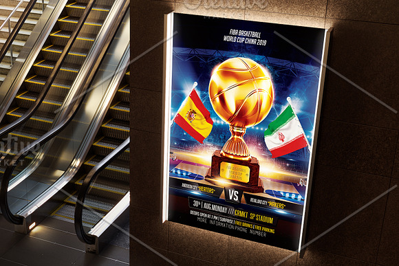 FIBA 2019 Basketball World Cup in Flyer Templates - product preview 1