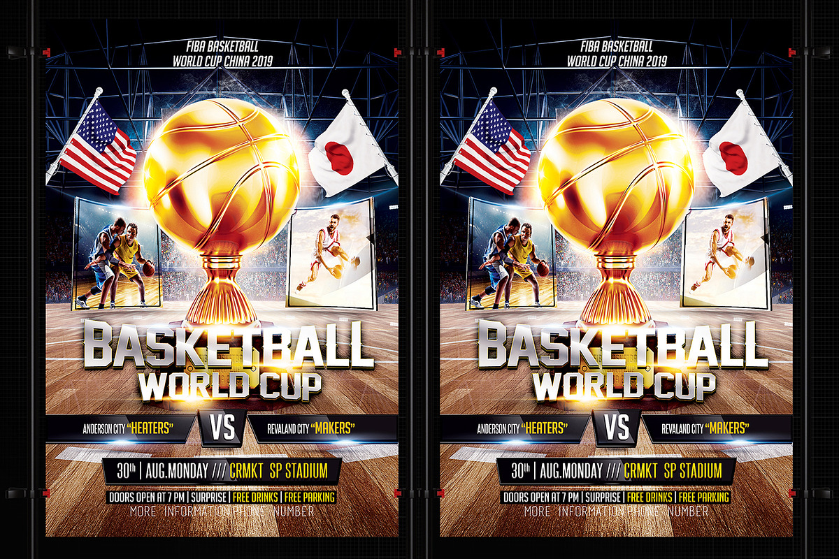 Basketball World Cup Flyer Template in Flyer Templates - product preview 8