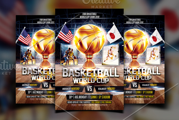 Basketball World Cup Flyer Template in Flyer Templates - product preview 1