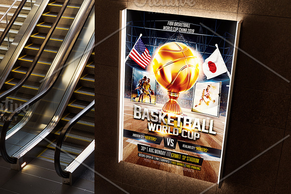 Basketball World Cup Flyer Template in Flyer Templates - product preview 3