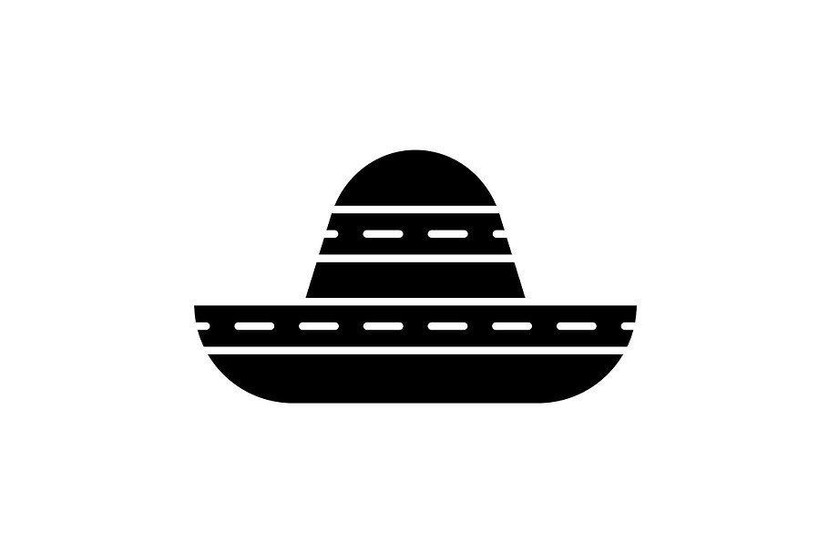 Sombrero glyph icon in Icons - product preview 8