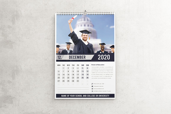 2020 Education Calendar Templates in Stationery Templates - product preview 8