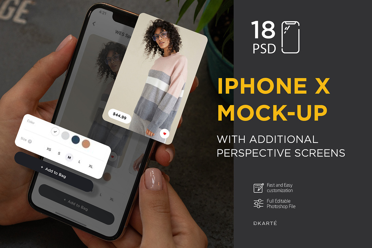 iPhone X Screens Mock-Up in Mobile & Web Mockups - product preview 8