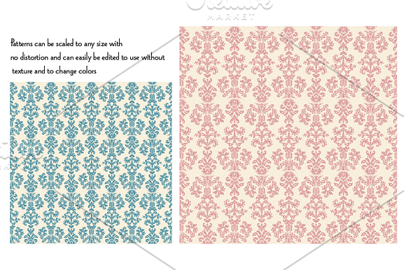 Seamless Gold Damask Patterns in Patterns - product preview 2