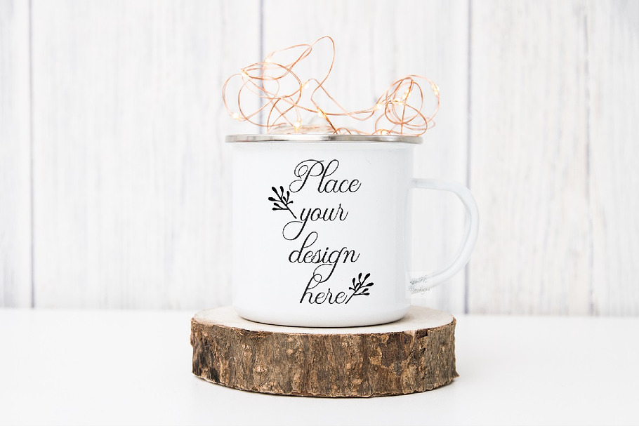 Enamel mug mockup xmas holiday mugs in Product Mockups - product preview 8