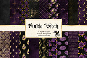 Purple Witch Digital Paper