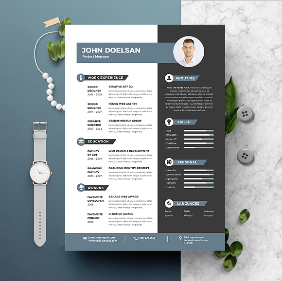 Vol.21 Resume & CV Template in Letter Templates - product preview 1
