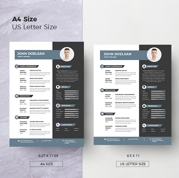 Vol.21 Resume & CV Template in Letter Templates - product preview 5