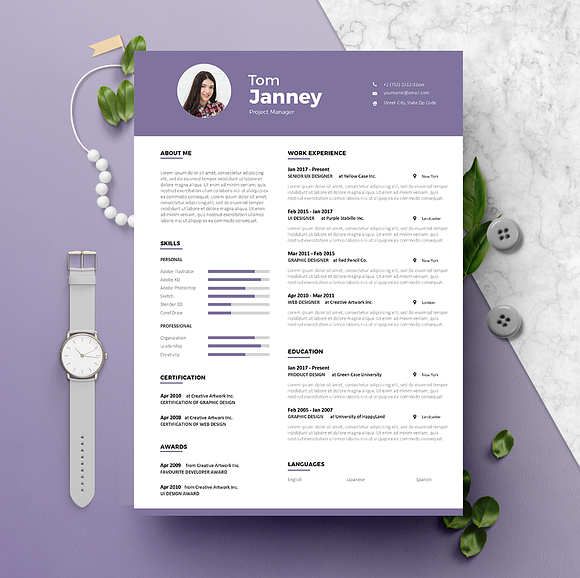 Modern Resume & CoverLetter Template in Letter Templates - product preview 1