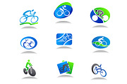 Bicycle sport icons