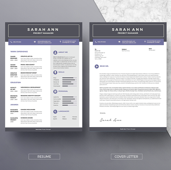 Vol.24 Resume & CV Template in Letter Templates - product preview 2