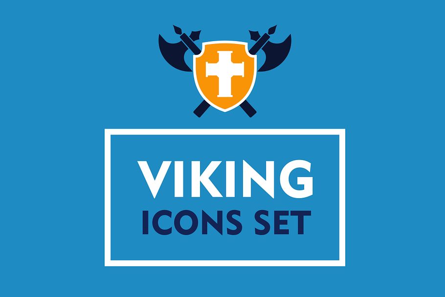 Viking Symbols Clipart Set in Logo Templates - product preview 8