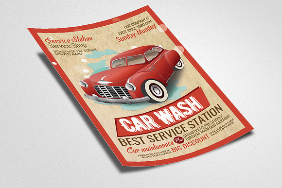 Car Wash Services Flyer Template in Flyer Templates - product preview 1