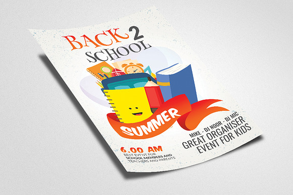Back 2 School Flyer Template in Flyer Templates - product preview 1