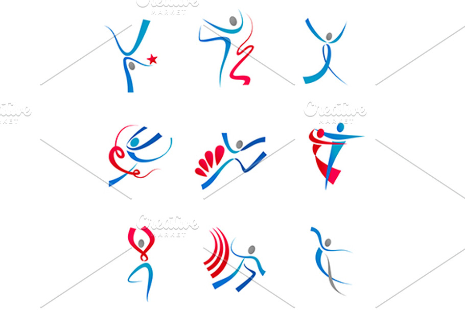 Dancing people and sportsmens in Graphics - product preview 8