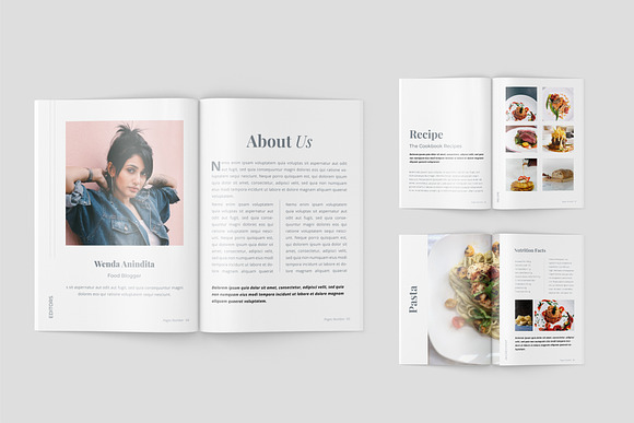 Food Magazine Template in Brochure Templates - product preview 2
