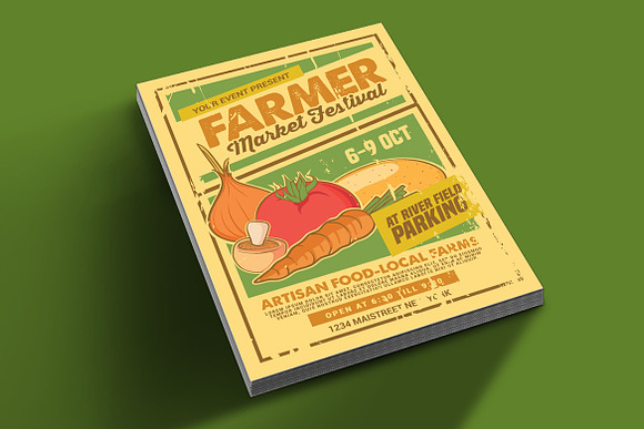 Farmer Market Festival in Flyer Templates - product preview 1