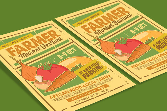 Farmer Market Festival in Flyer Templates - product preview 2