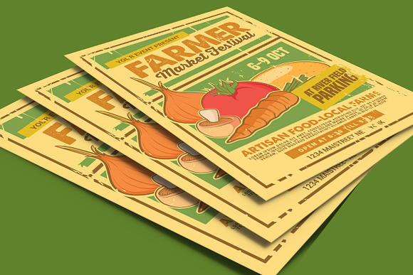 Farmer Market Festival in Flyer Templates - product preview 3