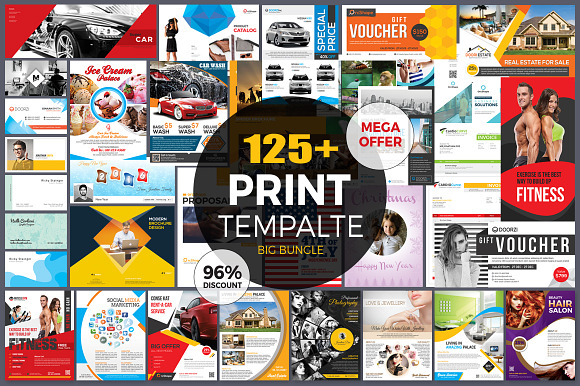 125+ Print Template Mega Bundle in Flyer Templates - product preview 17