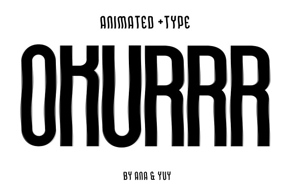 Animated Wavy Strong Sans Serif Font