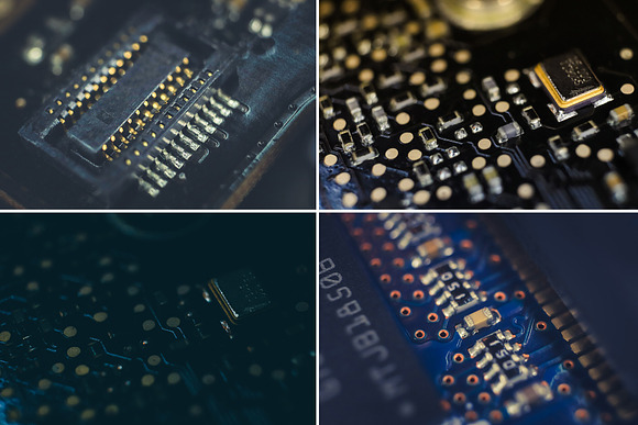 50 Microchip Macro Backgrounds in Textures - product preview 10