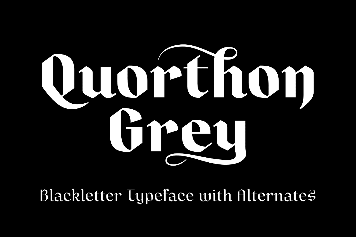 Quorthon Grey - 5 Font Pack in Blackletter Fonts - product preview 8