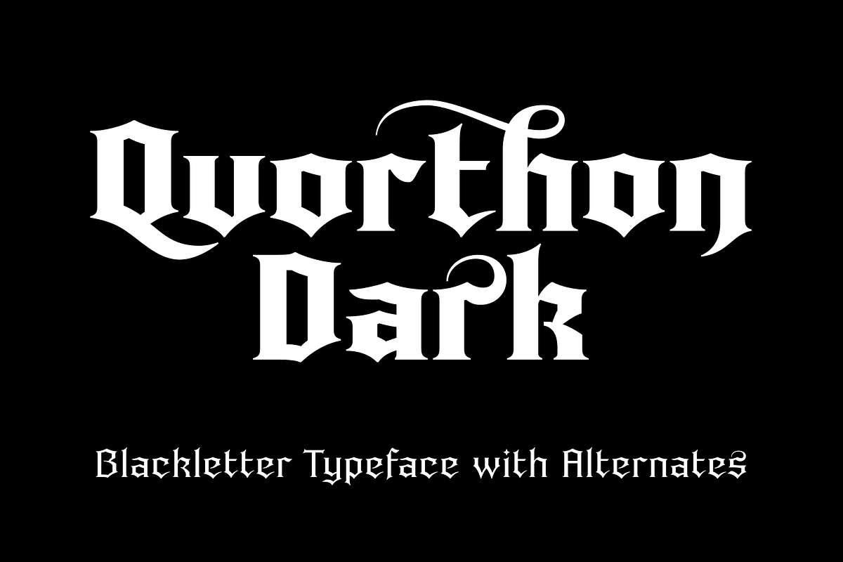 Quorthon Dark – 5 Font Pack in Blackletter Fonts - product preview 8