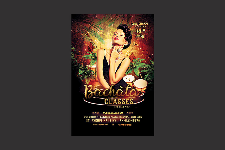 Bachata Party Flyer