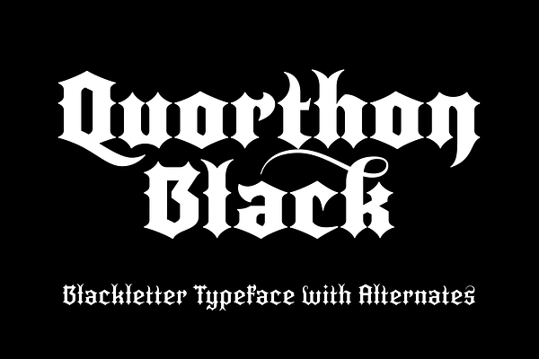 Quorthon Black – 5 Font Pack