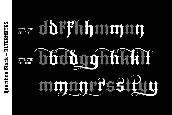 Quorthon Black – 5 Font Pack in Blackletter Fonts - product preview 3