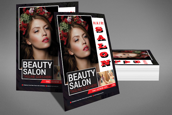 Beauty Saloon Flyer Template in Flyer Templates - product preview 1